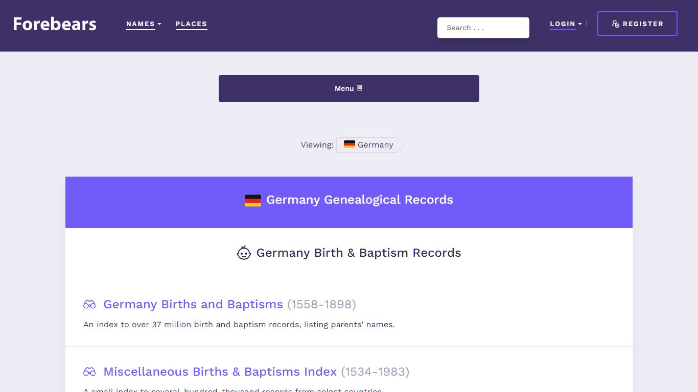 Germany Genealogy Resources & Vital Records - Forebears